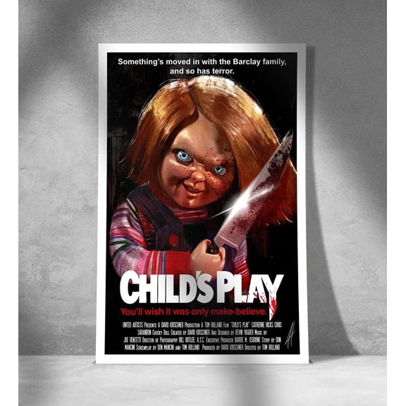 Creepy Evil Doll Bloody Knife 80S Slasher Horror Poster - MULTIPLE SIZE, UNFRAMED