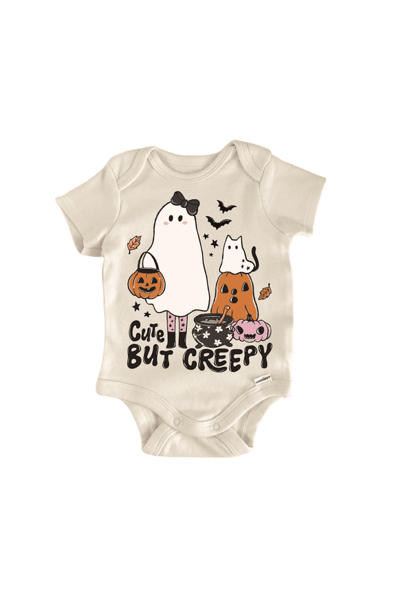 Creepy Ghost Cat Newborn Baby Bodysuit