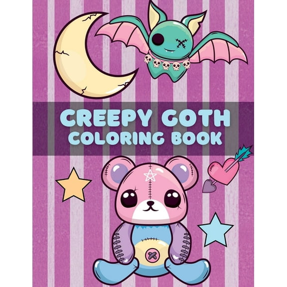 Creepy Goth Coloring Book, (Paperback)