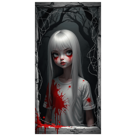Creepy Gothic Art Halloween Frame Dark Forest for Halloween Party Horror Decoration Haunted House