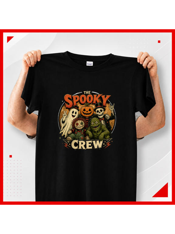 Creepy Halloween Crew Monster Bash Party Retro Fun Unisex T-ShirtLove Your Look at Any Size — S–5XL Available