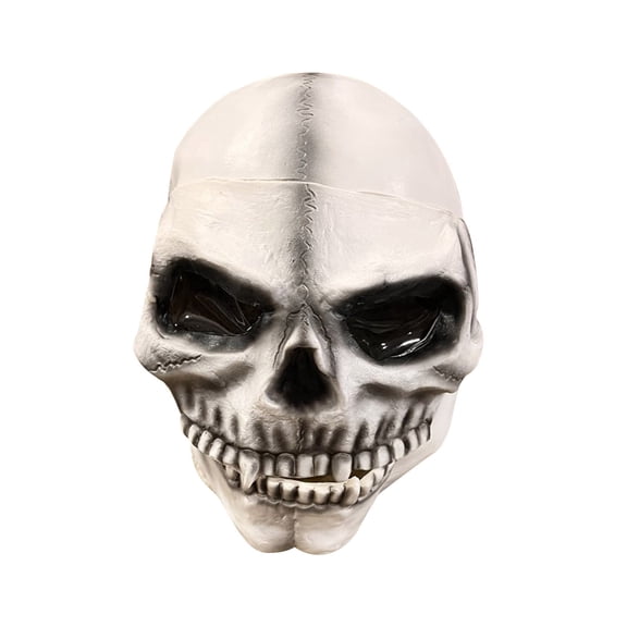 Creepy Halloween Full Head Skull Mask, Realistic Spooky Adult Entire Skeleton Head Helmet for Halloween Party