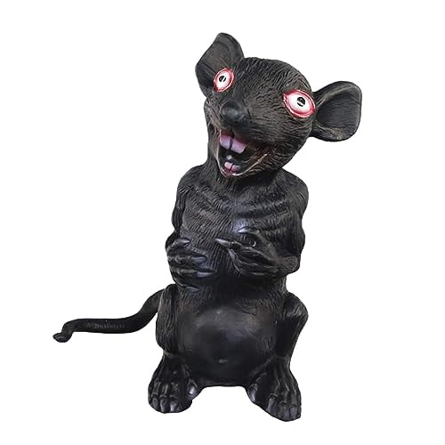 Creepy Halloween Standing Rat Prop,Halloween Disgusting Rats, Realistic Rat Mouse Decoration,Scary Halloween Rat Props for Indoor,Outdoor,Haunted House,Yard,