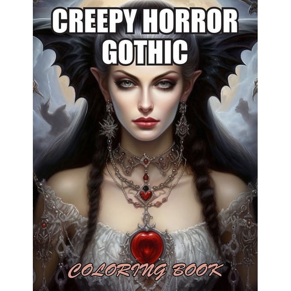 Creepy Horror Gothic Coloring Book: Amazing Coloring Pages Prints for Stress Relief & Relaxation (Paperback)