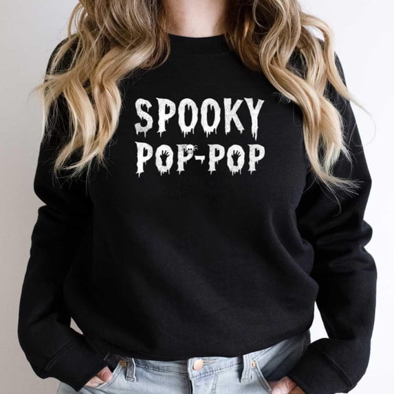 Creepy Pop Pop, Funny Matching Family Halloween Costume Graphic Tee SW21167 Unisex Sweatshirt, Up to Size 5XL