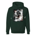 thumbnail image 1 of Creepy Skeleton Ace of Spades Metal Fashion Graphic Hoodie Sweatshirt, Forest Green, Large, 1 of 1
