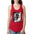 thumbnail image 1 of Creepy Skeleton Ace of Spades Metal Fashion Ladies Racerback Tank Top, Red, Small, 1 of 1