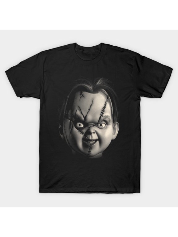 Creepy Stitched Evil Doll Face Horror T-Shirt Sizes S-5Xl GooGate