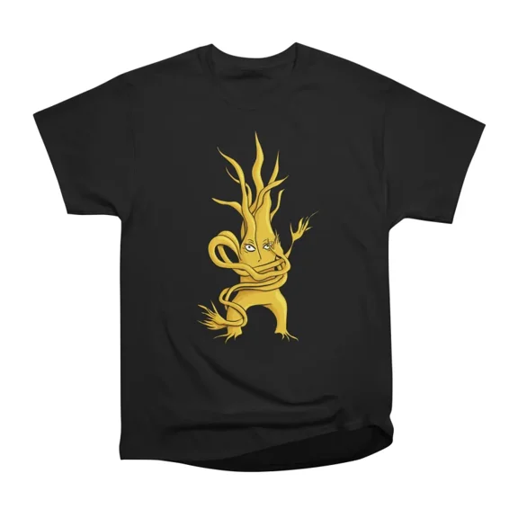 Creepy Tree Creature Yellow And Grey T-Shirt Tee Gift For Him Merch For Her Apparel For Fr