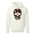 thumbnail image 1 of Creepy Tulip Nature Floral Skull Fashion Graphic Hoodie Sweatshirt, White, 3XL, 1 of 1