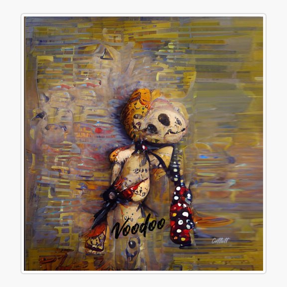Creepy Voodoo Doll - Magic - Voodoo Sticker