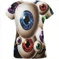 thumbnail image 1 of Creepy Watcher Eyeballs All Over Womens T Shirt Multi 2XL, 1 of 2