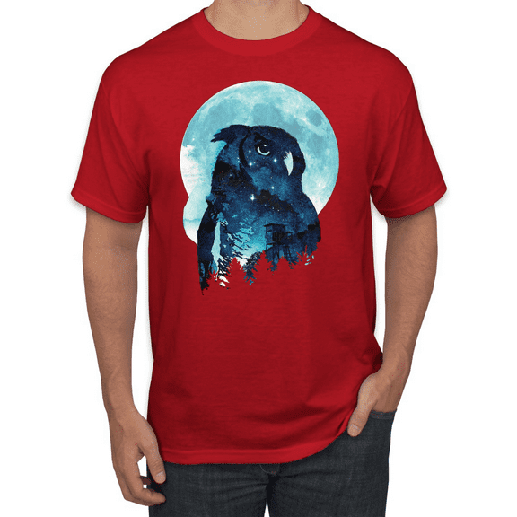 Creepy Winter Beach Night Owl Animal Lover Graphic T-Shirt