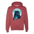 thumbnail image 1 of Creepy Winter Beach Night Owl Fashion Graphic Hoodie Sweatshirt, Vintage Heather Red, 3XL, 1 of 1