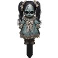 thumbnail image 1 of Creepy Zombie Ghost Figure Yard Stake Halloween Decor, Horror Acrylic Ground Insert Figurine, Spooky Doll Skull Lawn Sign for Garden Planter, Graveyard Haunted House Outdoor Decor,7.87*5.04 in., 1 of 6