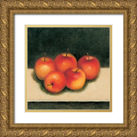 Creevy, Bill 26x26 Gold Ornate Wood Framed with Double Matting Museum Art Print Titled - Gala Apples