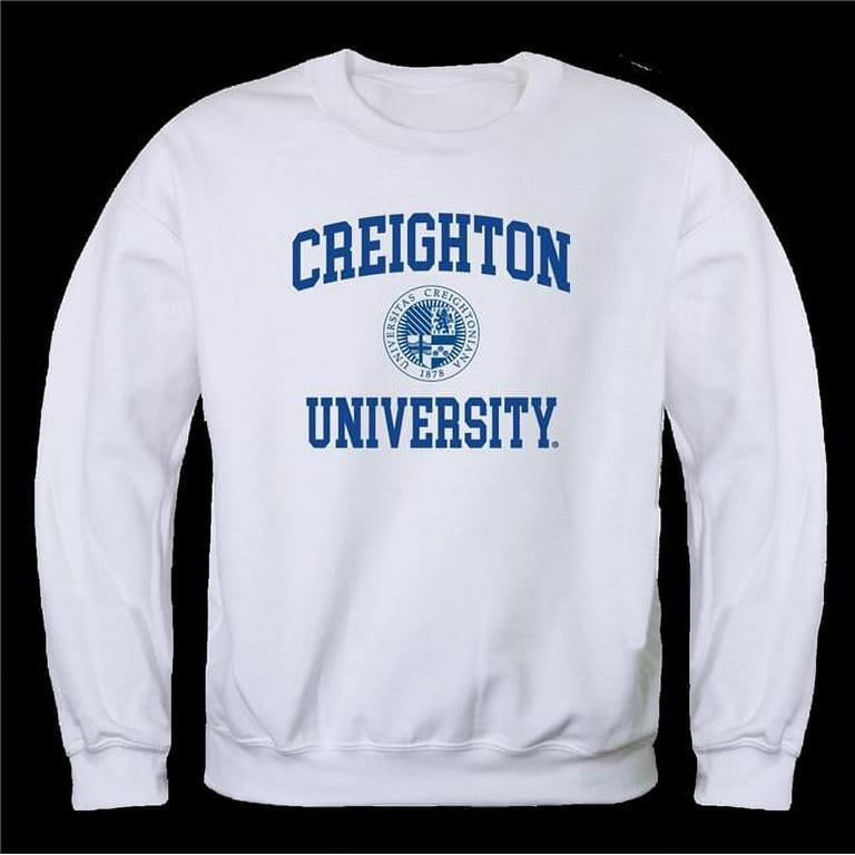 Creighton University Bluejays Seal Crewneck Sweatshirt White Large