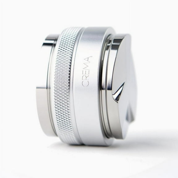 Crema Coffee Products| 54mm 2-in-1 Tamper & Distributor | Silver | Stainless Steel