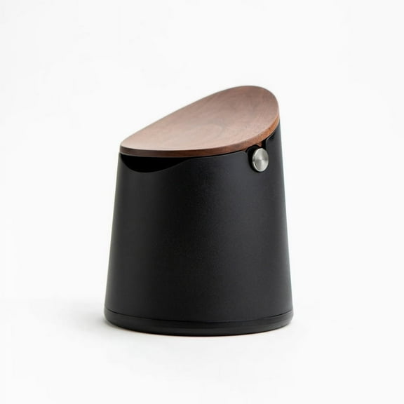 Crema Coffee Products | The Arc Knock Box | Black & Walnut | Wood & Plastic Material