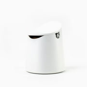 Crema Coffee Products | The Arc Knock Box | White | Stainless Steel