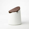 thumbnail image 1 of Crema Coffee Products| The Arc Knock Box | White & Walnut | Elegant Design, 1 of 7