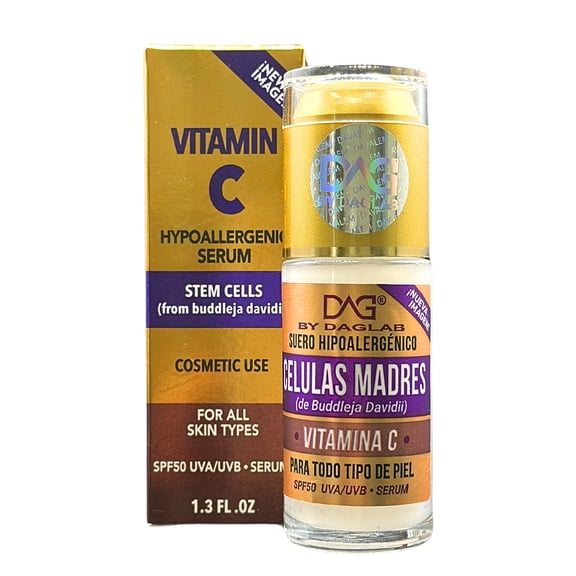 DAG by DAGLAB Vitamin C Face Serum, Hypoallergenic Facial Serum with Botanical Extracts, Lightweight Skincare for All Skin Types, 1.3 fl oz / Suero Facial de Vitamina C