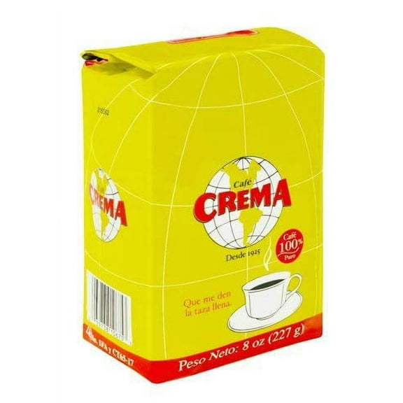Cafe Crema Ground Coffee from Puerto Rico, 8 Ounce Bag