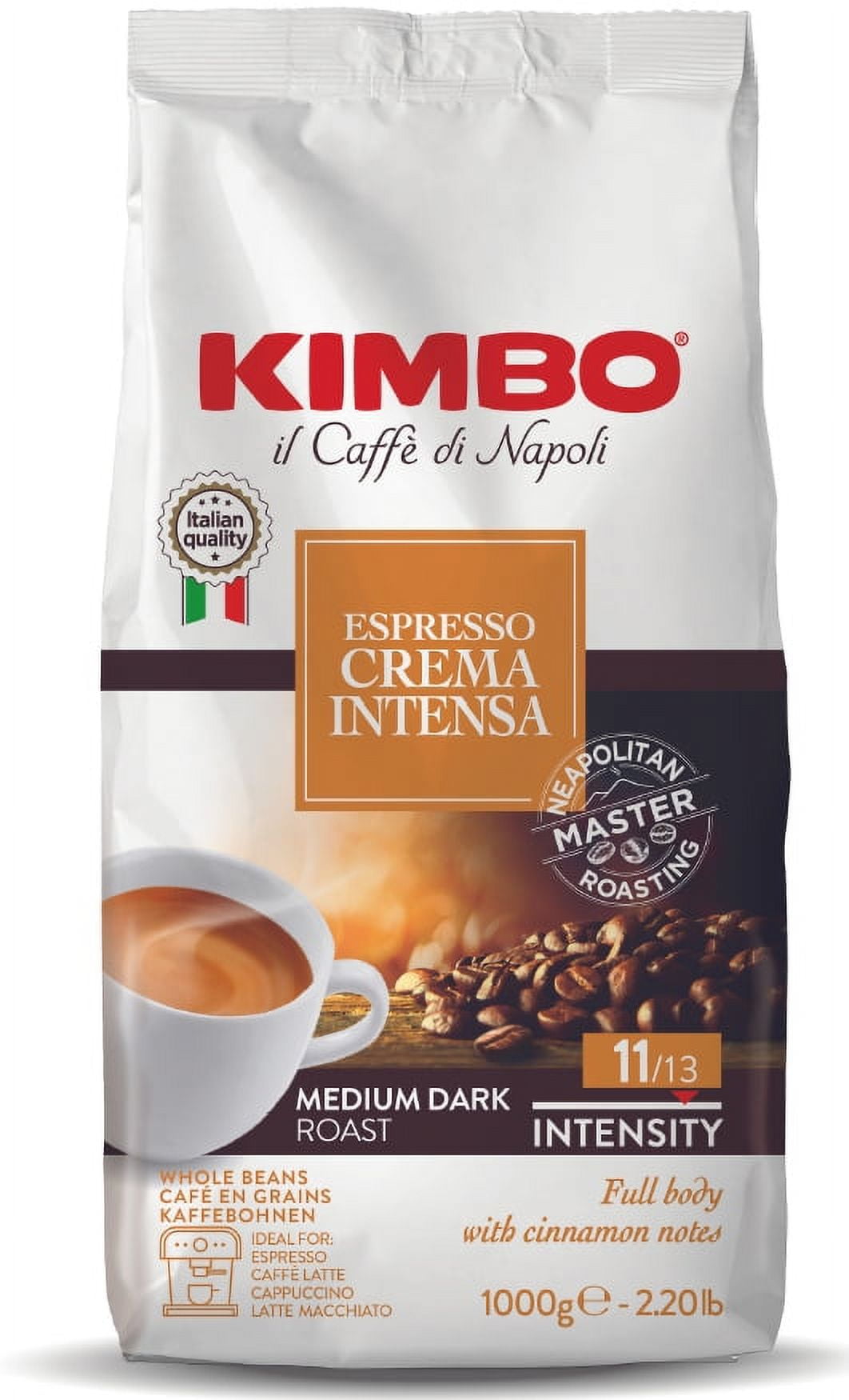 Kimbo Crema Intensa Espresso Whole Beans Coffee 2.2lb/1kg