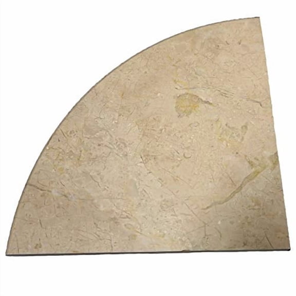 Crema Marfil Marble Both Side Polished Bathroom Corner Shelf 9''x9'' by Tile Spot