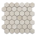 thumbnail image 1 of Crema Marfil Marble Polished 2" Hexagon Mosaic Tile, 1 of 4