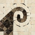 thumbnail image 1 of Crema Marfil Marble Polished Wave Border Corner Listello w/ Emperador Dark Dots, 1 of 1