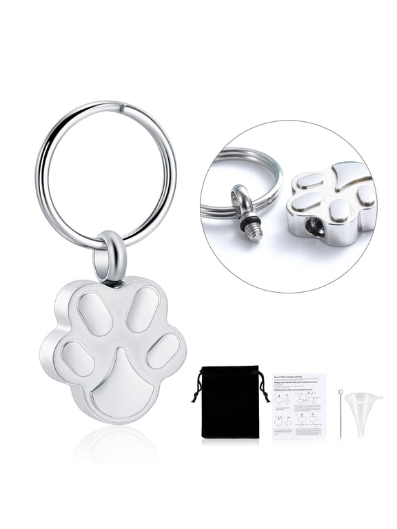 Cremation Ash Urn Keychain for Pet Ashes Cremation Jewelry for Human Ashes Dog Cat Cremation Keepsake Memorial Urn Keychain Ash Holder for Women Men