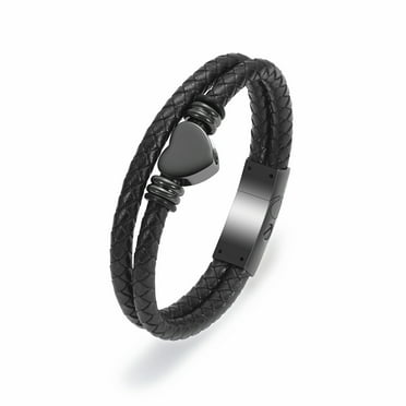 Cremation Ashes Jewellery Small Urns Bracelets Women Men Leather Bracelets