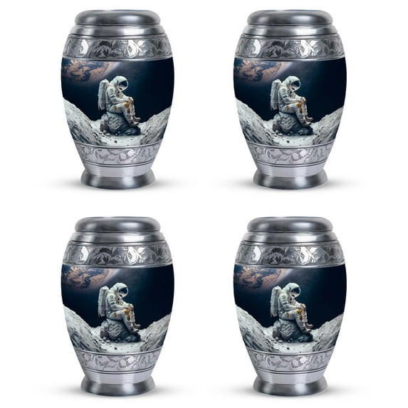 Cremation Astronaut Human Ashes For Adult Mom & Dad - Urns For Ashes Adult Female Mom & Male - Cremation Urn For Adults - Adult Urns For Human Ashes (Size - 3inch, 4pcs)