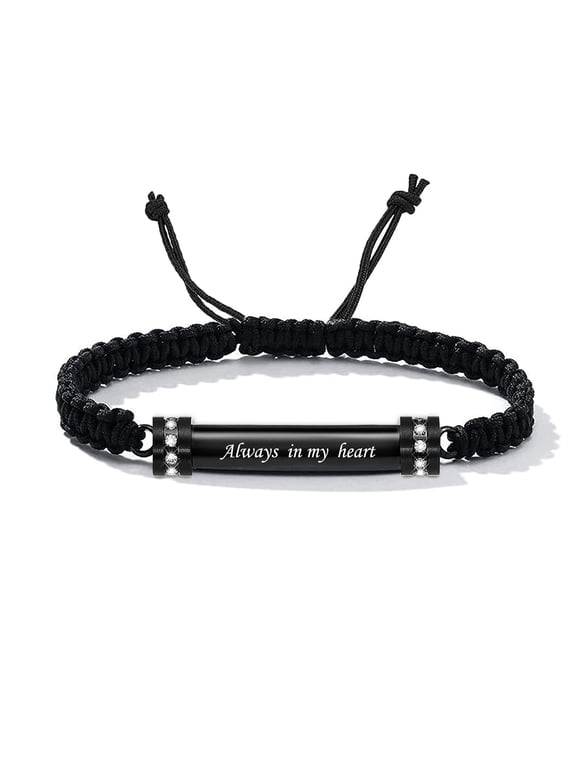 Cremation Bracelet for Ashes Adjustable Cremation Urn Bracelet Bangle for Ashes Stainless Steel Memorial Ashes Keepsake Jewelry for Men Women