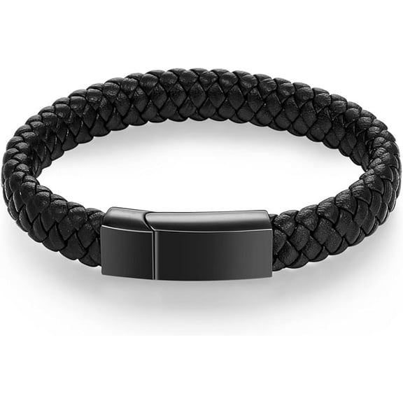 XIUDA Cremation Bracelet for Ashes Leather Urn Bracelet Cremation Jewelry Ash Bracelets Memorial Bangle Ashes Keepsake for Women Men