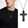 thumbnail image 1 of Cremation Cross Necklace for Ashes Stainless Steel Cross Urn Pendant Ashes Holder Memorial Jewelry, 1 of 7