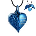thumbnail image 1 of Cremation Heart Urn Necklace Ashes Jewelry for Women Men Keepsake Pendant Memorial Locket Ash Holder Angel Wing with Charm Heart for Loved Ones, 1 of 6