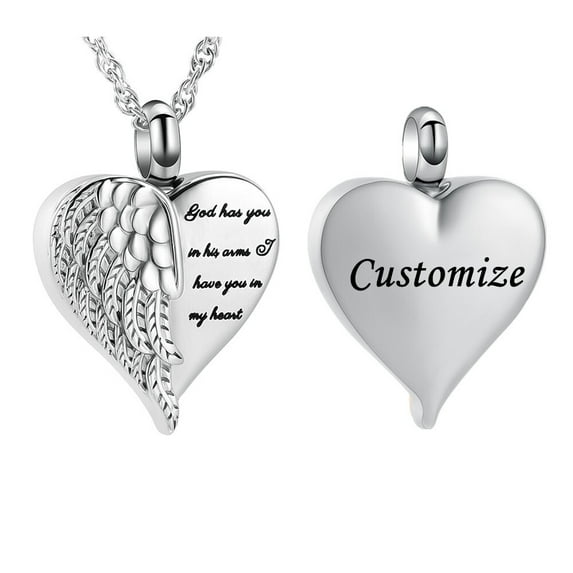 Cremation Heart Urn Necklace Ashes Jewelry for Women Men Keepsake Pendant Memorial Locket Ash Holder
