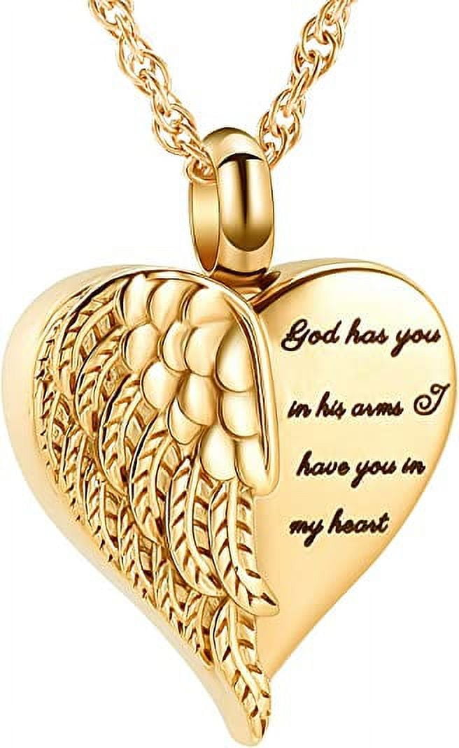 Cremation Heart Urn Necklace Ashes Jewelry for Women Men Keepsake