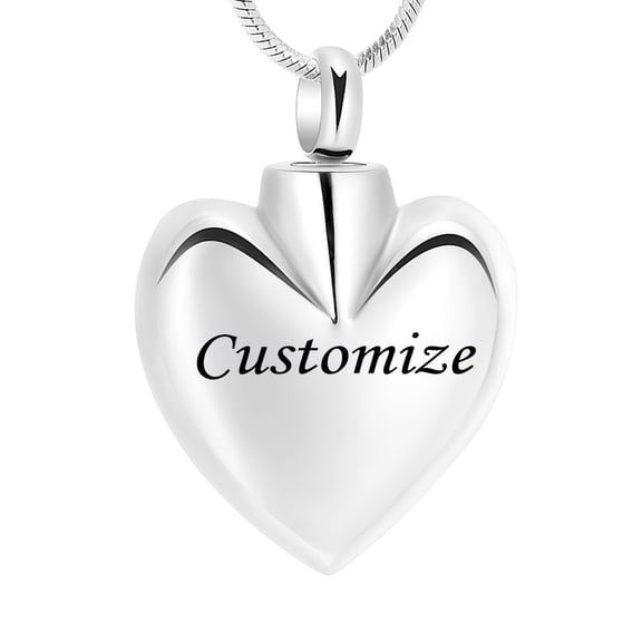 Cremation Heart Urn Necklace Ashes Jewelry for Women Men Keepsake Pendant Memorial Locket Ash Holder