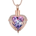 thumbnail image 1 of Heart Urn Necklace for Ashes for Women Men Stainless Steel Cremation Jewelry Memorial Pendant for Loved One, 1 of 7