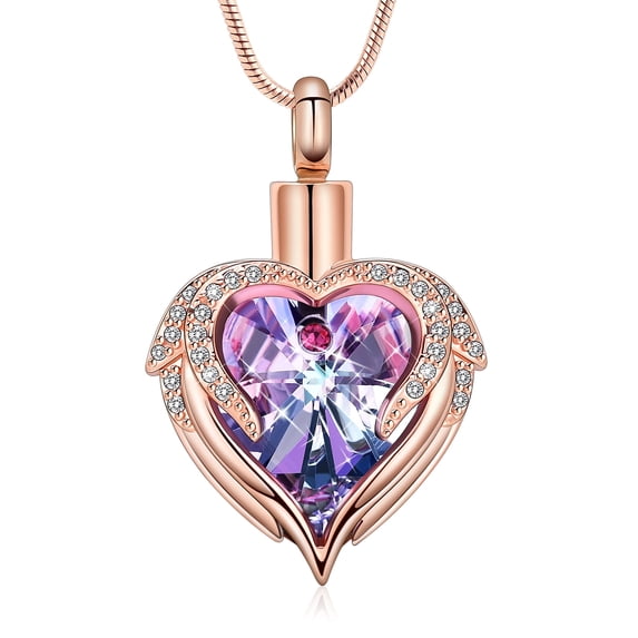 Heart Urn Necklace for Ashes for Women Men Stainless Steel Cremation Jewelry Memorial Pendant for Loved One