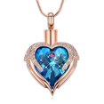 thumbnail image 1 of Heart Urn Necklace for Ashes for Women Men Stainless Steel Cremation Jewelry Memorial Pendant for Loved One, 1 of 7