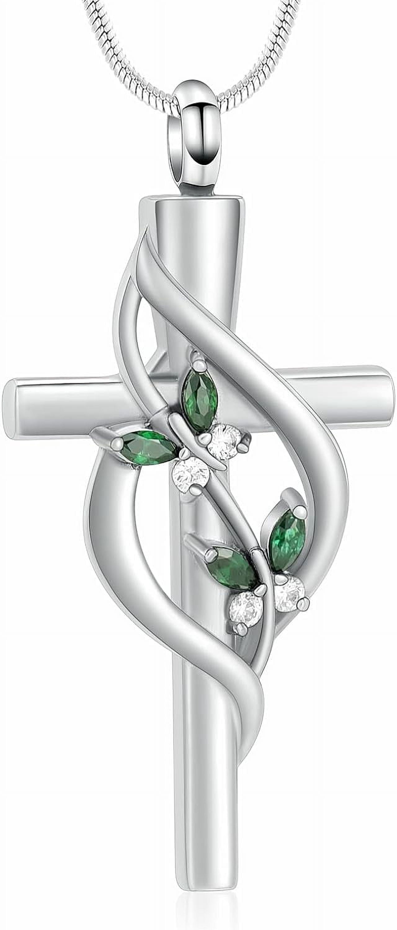 Jn Custom Rvs Religieuze Cross Cremation Urn Hanger