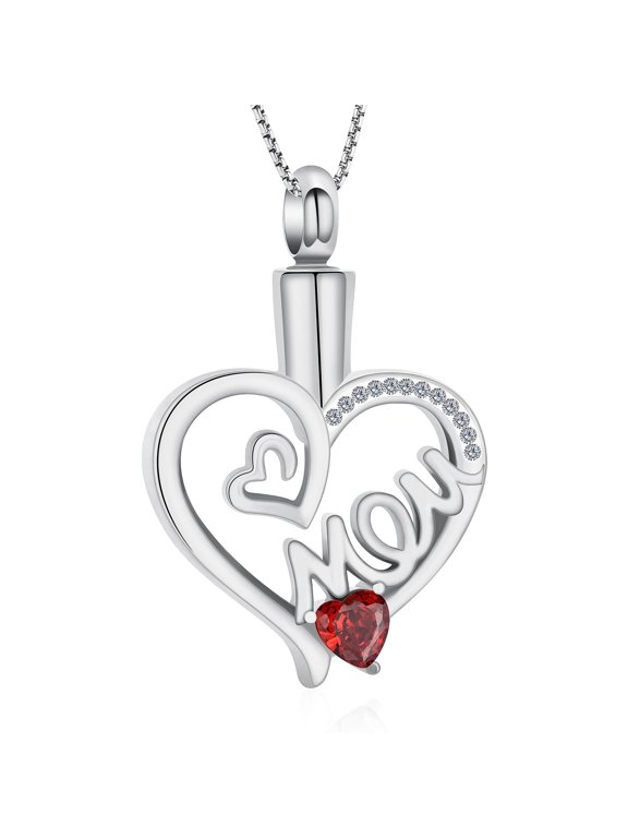 Cremation Jewelry for Ashes Heart Urn Necklace Pendants Ashes for Women Men Crystal Urn Necklaces for Ashes for Mom Memorial Keepsake Necklace Heart Urn for Loved Ones