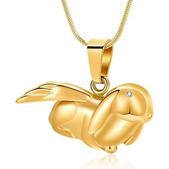 Cremation Jewelry Bunny Rabbit Urn Necklace for Ashes for Women Men Keepsake Memorial Ashes Urn Locket Ashes Keepsake Necklace for Loved One