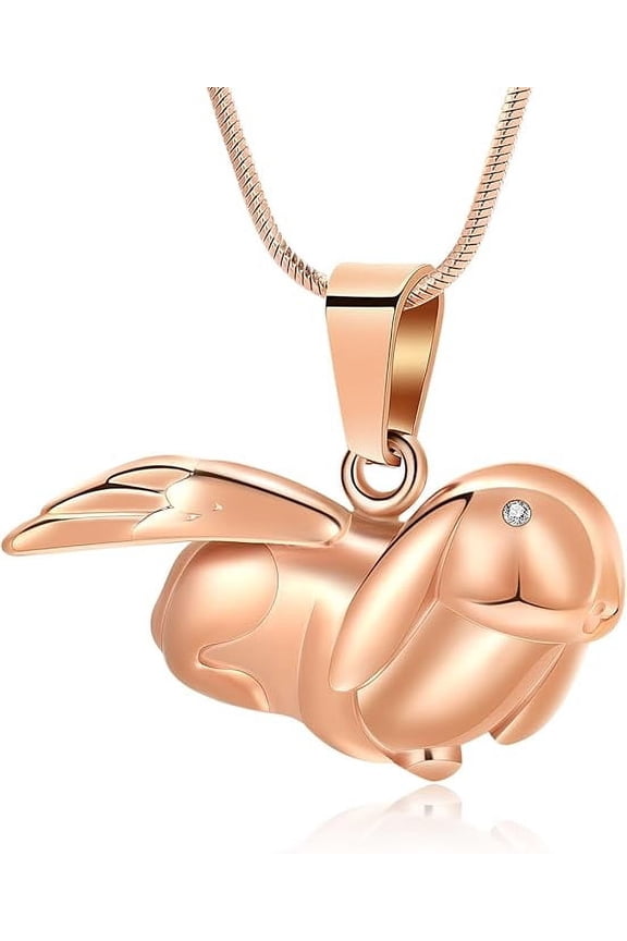 Cremation Jewelry Bunny Rabbit Urn Necklace for Ashes for Women Men Keepsake Memorial Ashes Urn Locket Ashes Keepsake Necklace for Loved One
