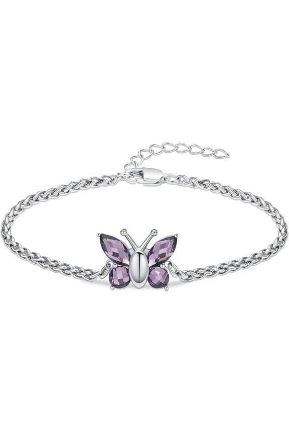 Cremation Jewelry Butterfly Urn Bracelet for Human Ashes for Women Adjustable Memorial Keepsake Link Bracelet