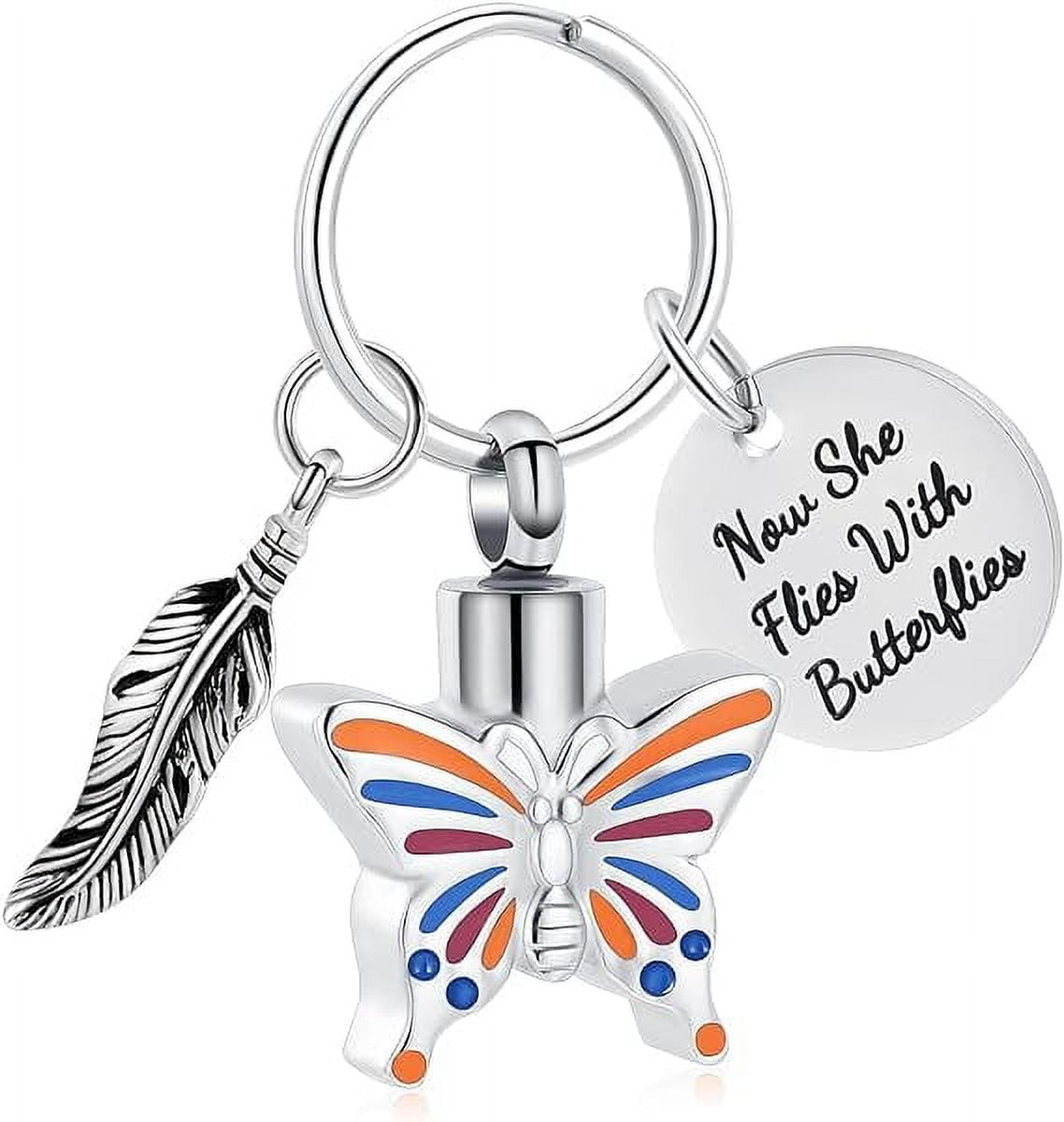 MOSURNSJWY Cremation Jewelry Urn Keychain & Necklace Set – Memorial Keepsake For Ashes, 3 Pack - View #10